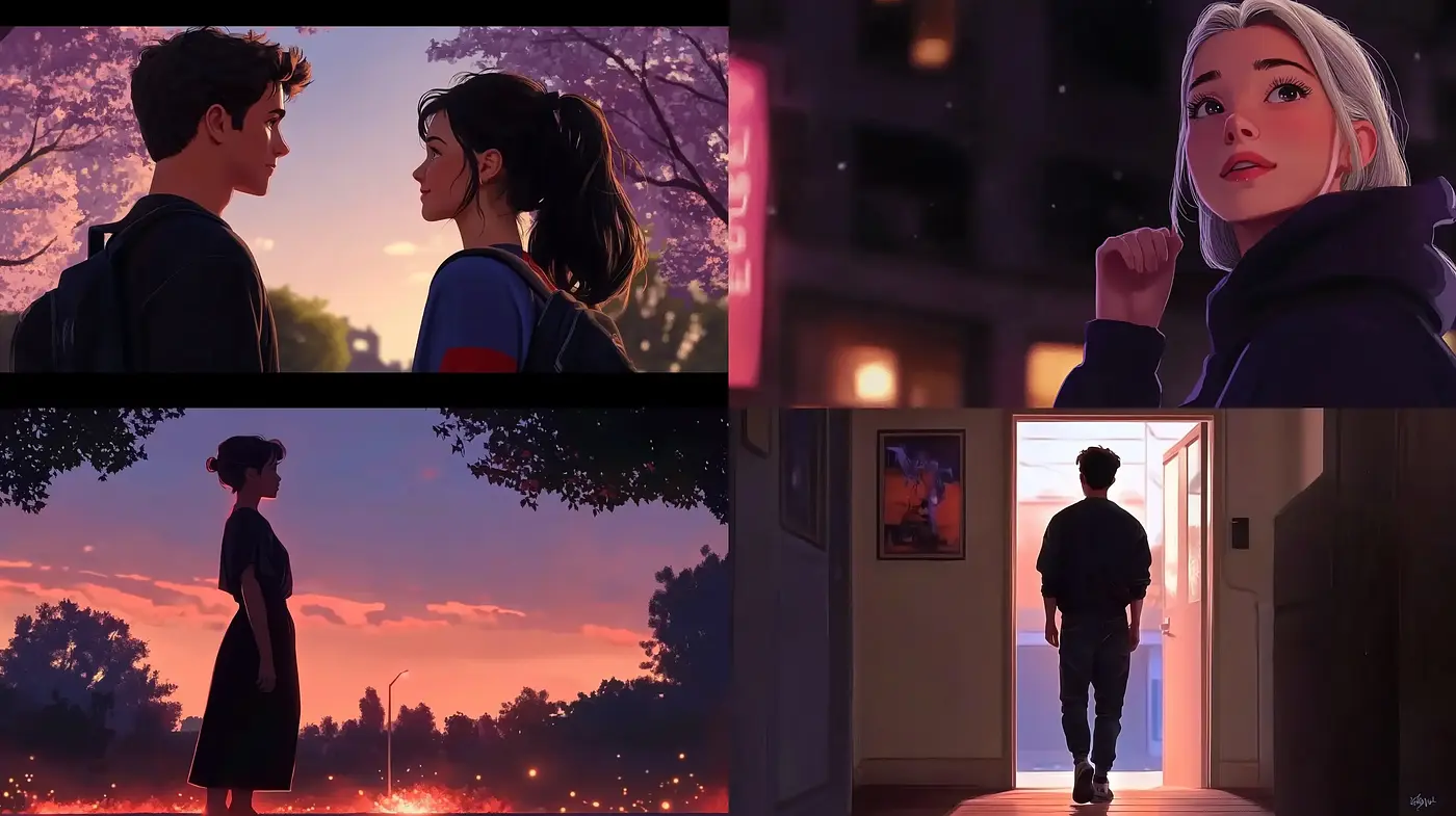 Twilight Serenity in Stylized Digital Art - Midjourney sref style