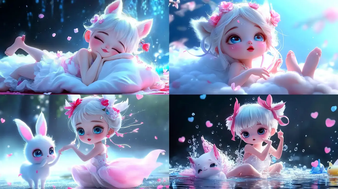 Enchanted Whimsical Dreamscape with a Touch of Anime - Midjourney sref style