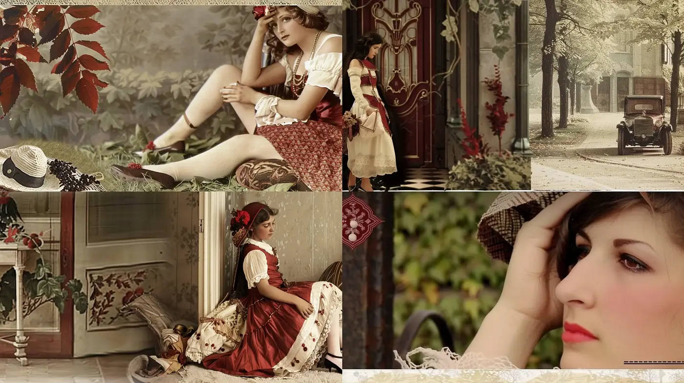 Sepia Reverie: A Meld of Vintage Aesthetics and Painterly Romanticism - Midjourney sref style