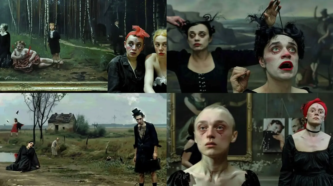 Gothic Elegance with Surreal Overtones and Baroque Influence - Midjourney sref style