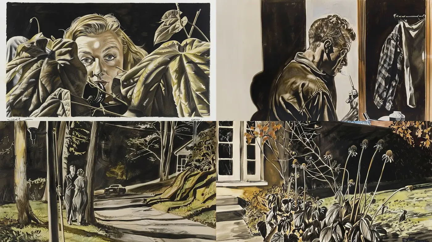 Noir-Inspired Contemporary Realism with a Cinematic Edge - Midjourney sref style