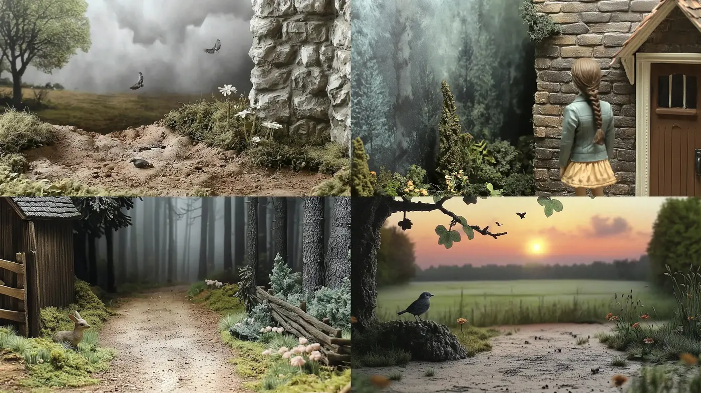 Sublime Natural Serenity in Pastel - Midjourney sref style