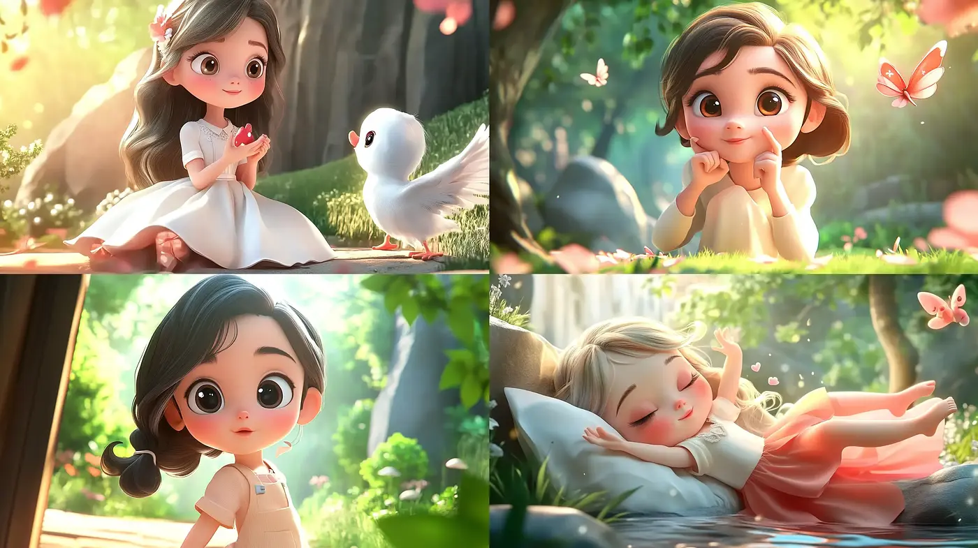 Enchanting Storybook Illustrative Harmony - Midjourney sref style