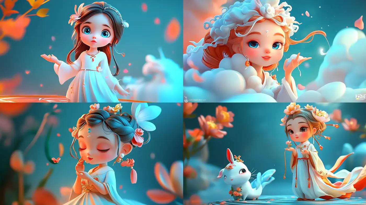 Enchanted Twilight Dreamscape in Whimsical Animation Style - Midjourney sref style
