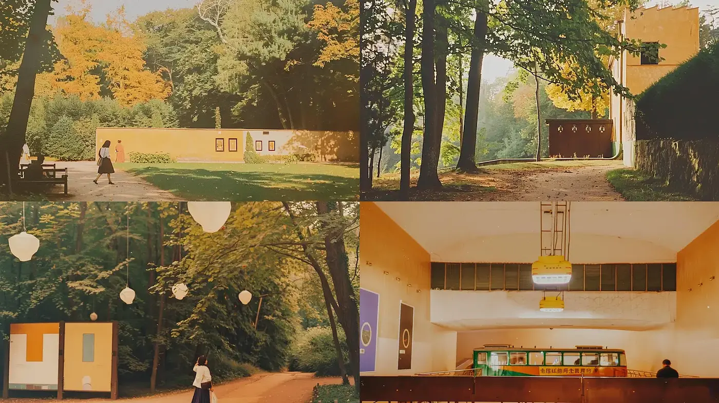 A Harmonious Blend of Architectural Simplicity and Nature - Midjourney sref style