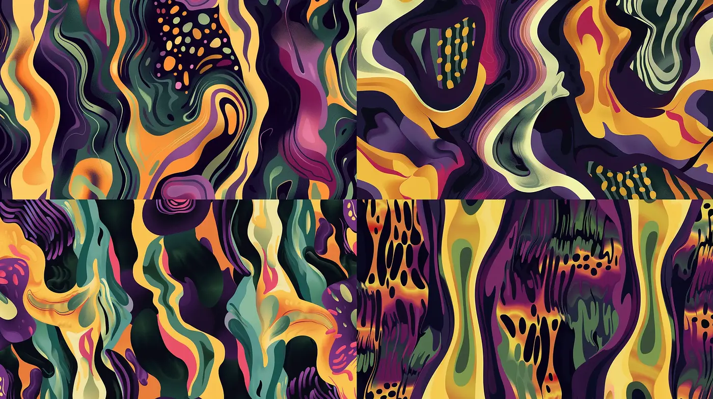 Psychedelic Swirls of Dreamy Abstraction - Midjourney sref style