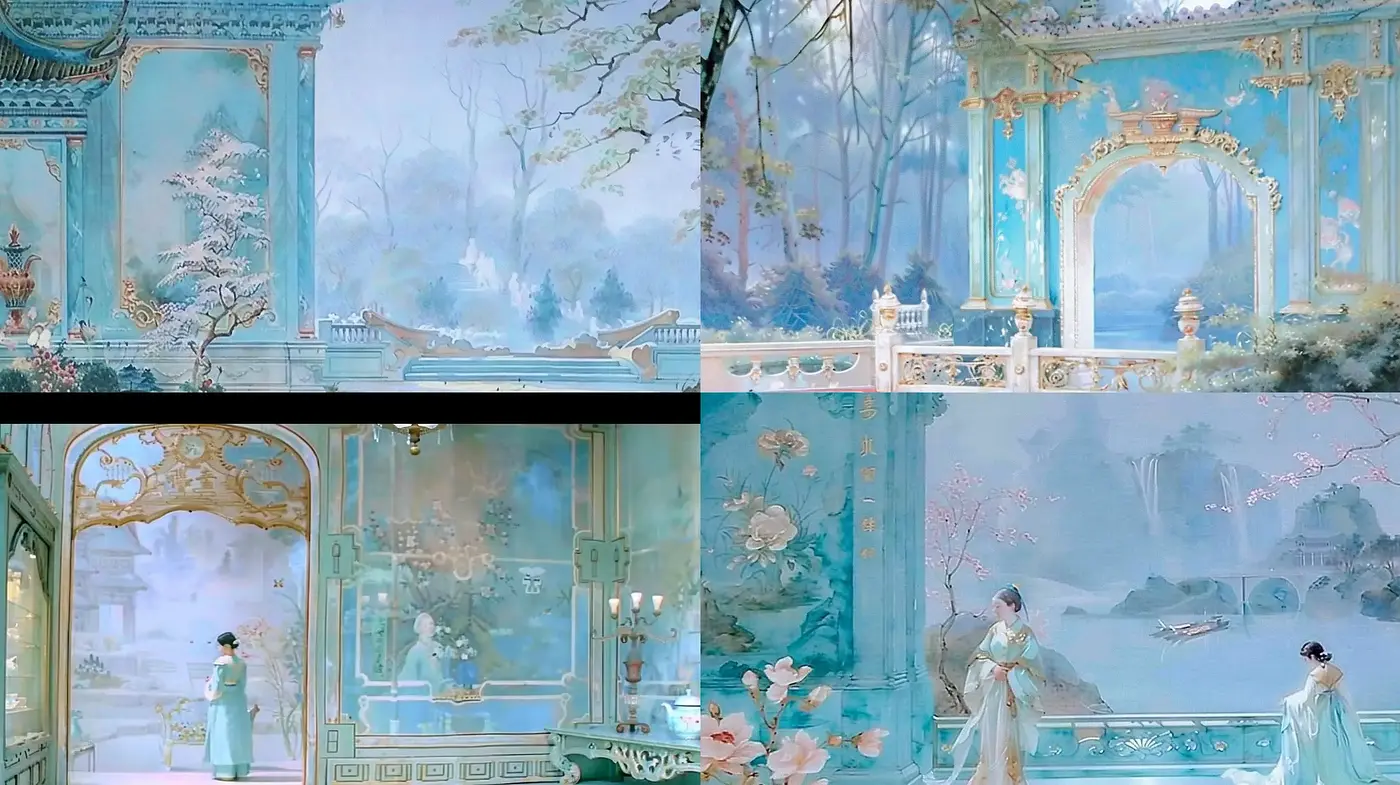 Ethereal Eastern Watercolor Symphony - Midjourney sref style