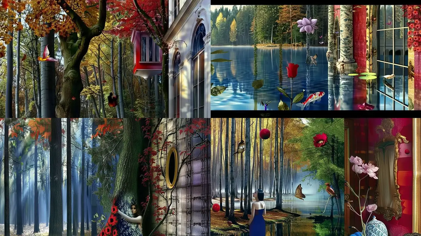 Ethereal Nature Vignettes with Expressionist Undertones - Midjourney sref style