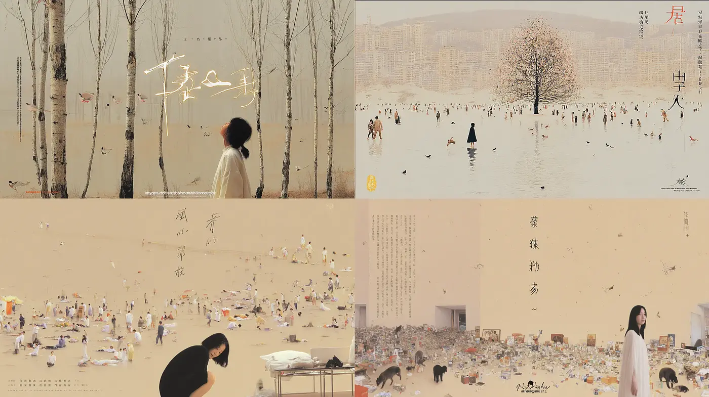 Surreal Illustrations with a Dreamlike Atmosphere in Soft Tones - Midjourney sref style