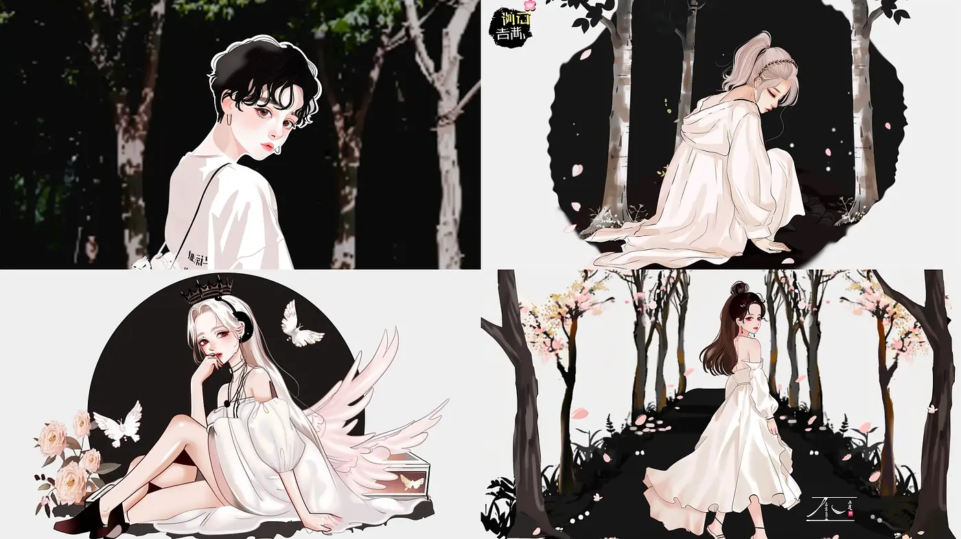 Ethereal Twilight - Serene Anime-inspired Aesthetic Fusion - Midjourney sref style