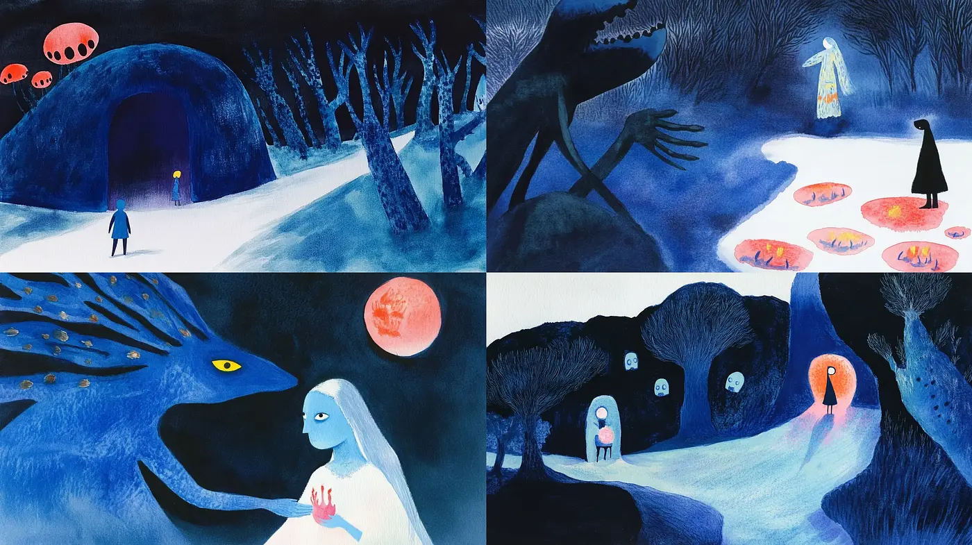 Enigmatic Nocturne: A Homage to Dreamlike Surrealism - Midjourney sref style