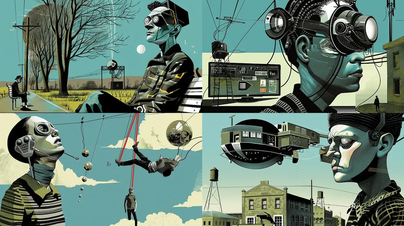 Futuristic Retro-Futurism with a Surrealist Touch - Midjourney sref style