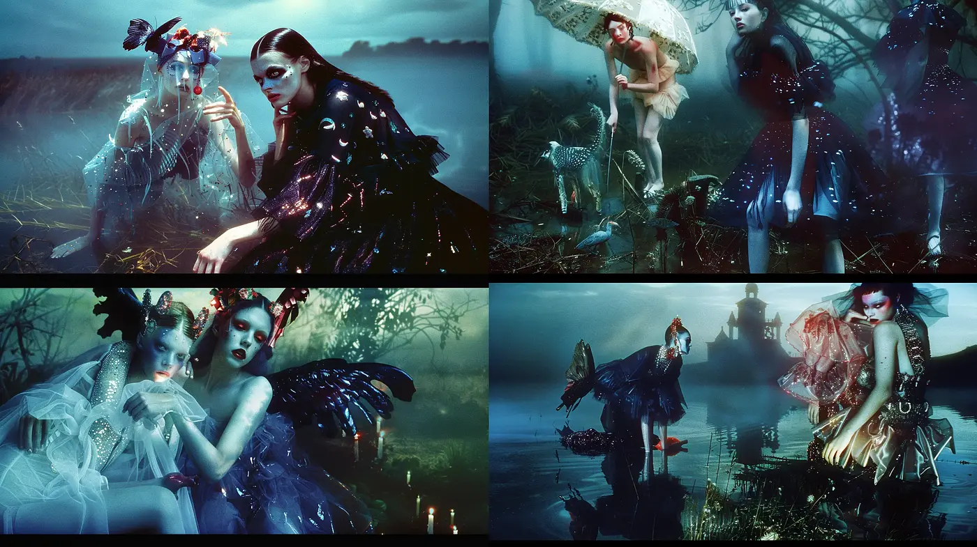 Ethereal Gothic Fantasy Tableaux - Midjourney sref style