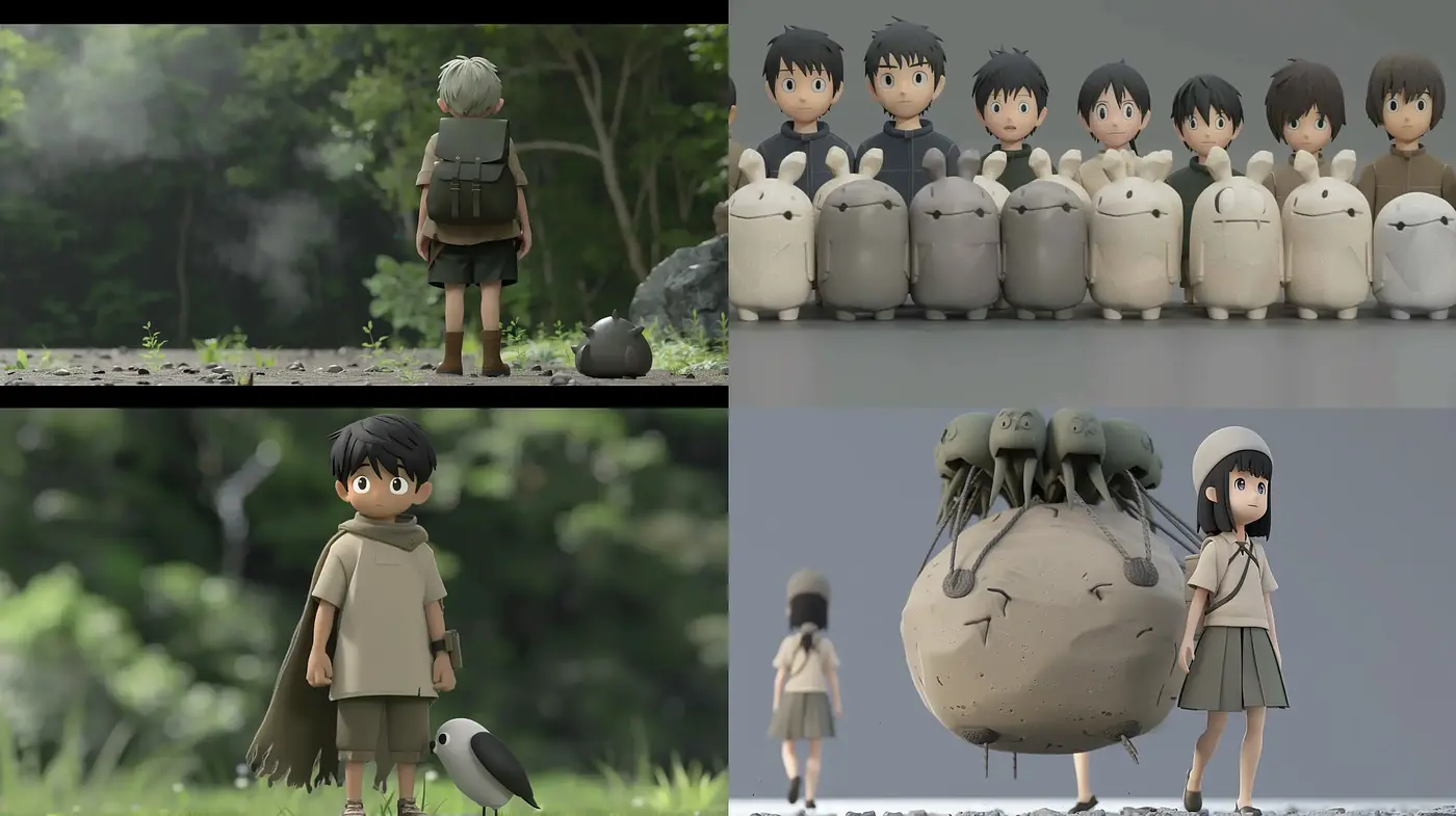 Soft Earth Tones in Enigmatic Anime-Inspired Vignettes - Midjourney sref style