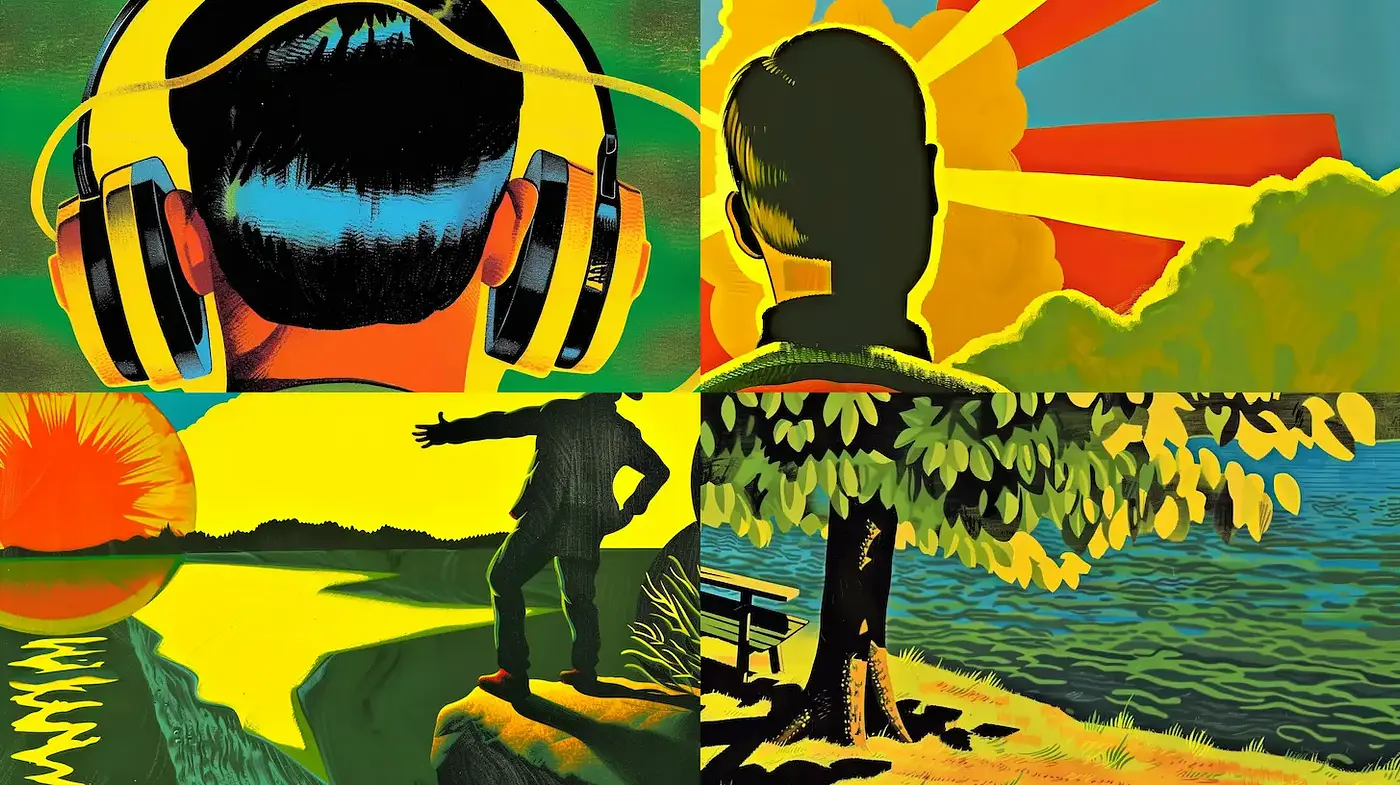 Vibrant and Graphic Illustrative Style with Retro Elements - Midjourney sref style