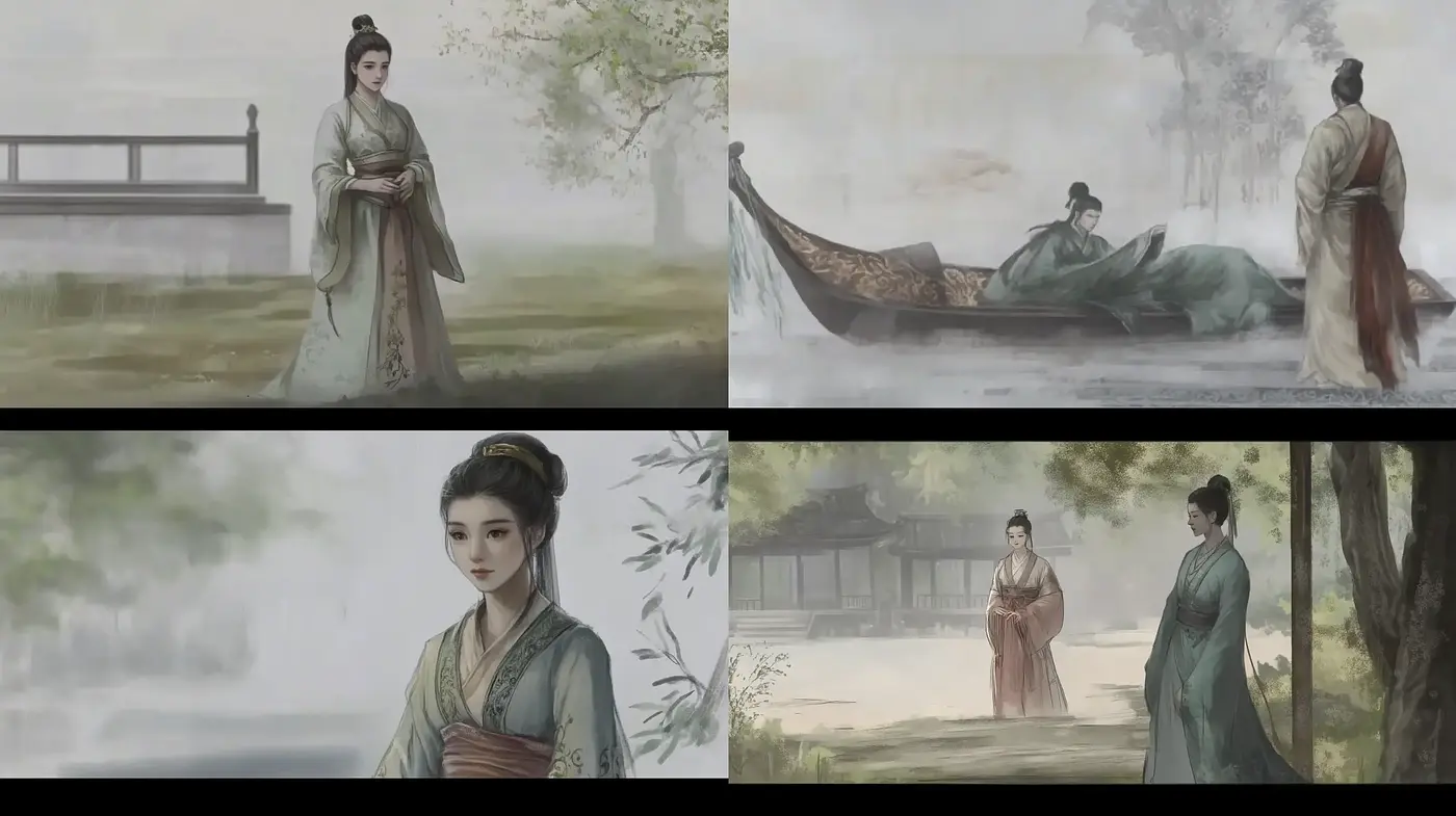 Ethereal Elegance of Muted Watercolors: A Homage to Traditional East Asian Art - Midjourney sref style