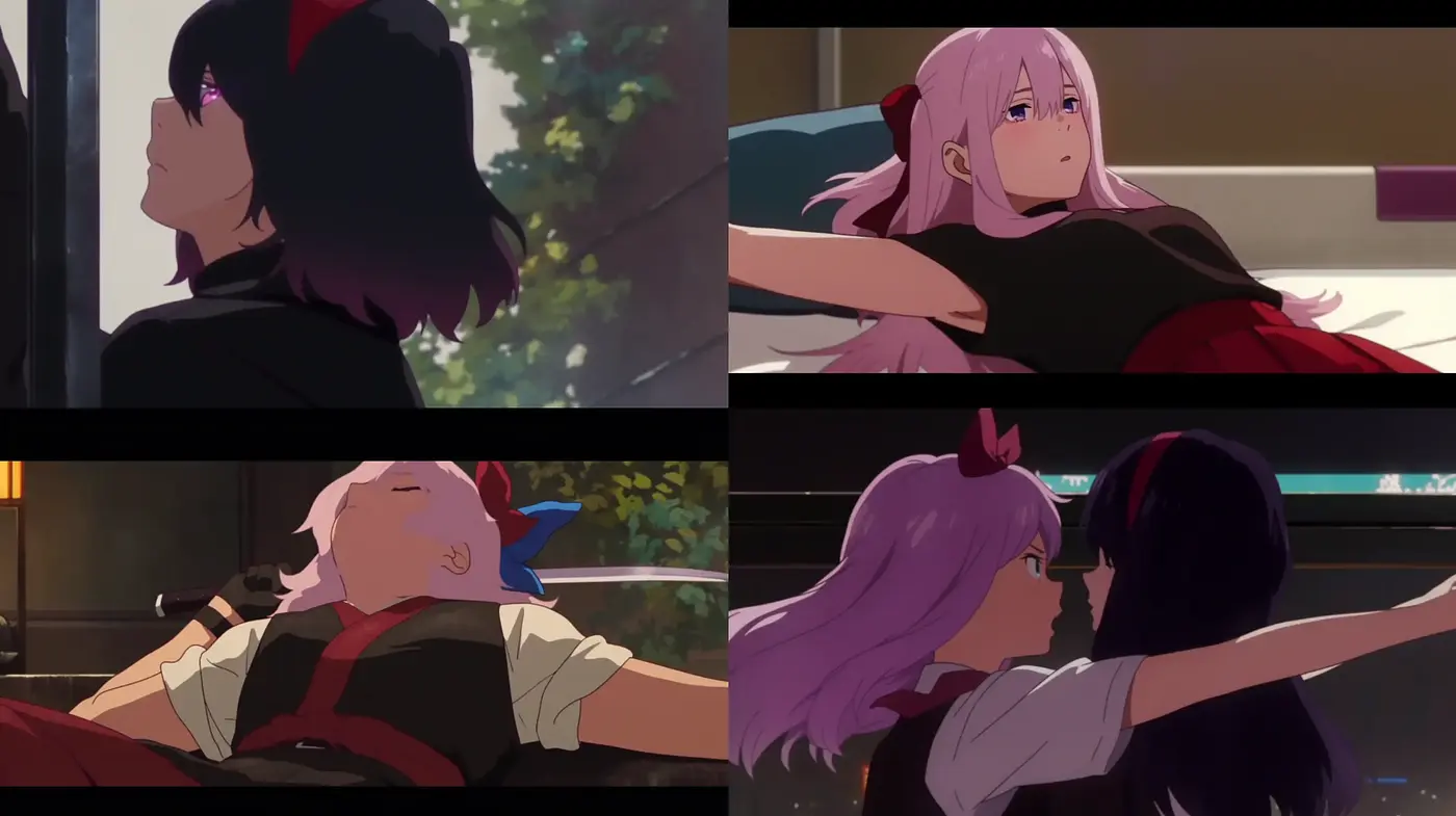Subdued Elegance in Anime-Inspired Digital Paintings - Midjourney sref style