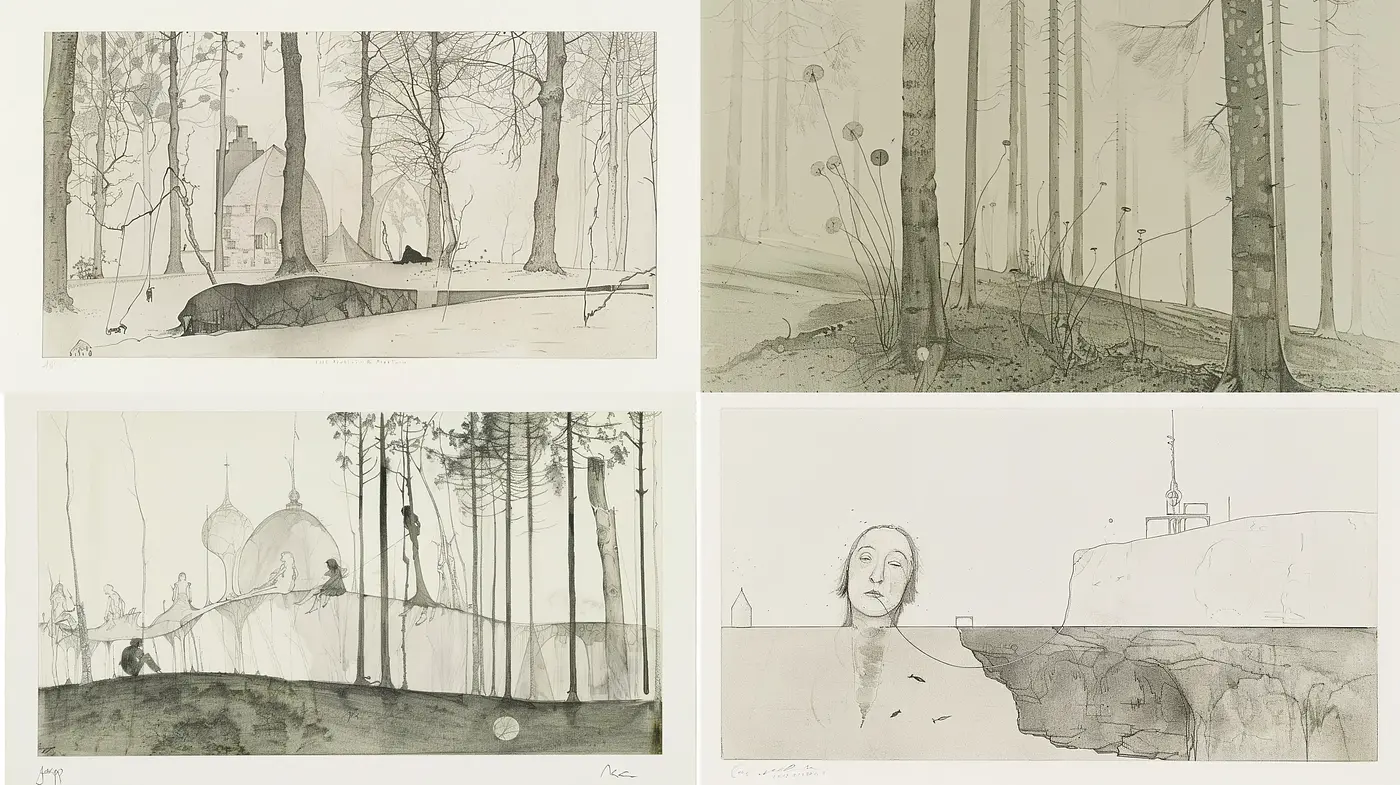 Monochromatic Whispers of Nature and Solitude - Midjourney sref style