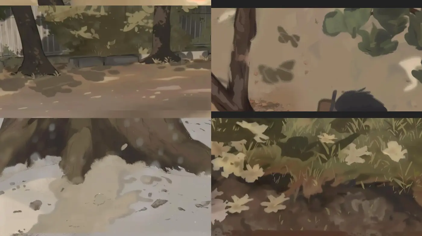 Consistent Earthy Tones in Painterly Brushwork Style - Midjourney sref style