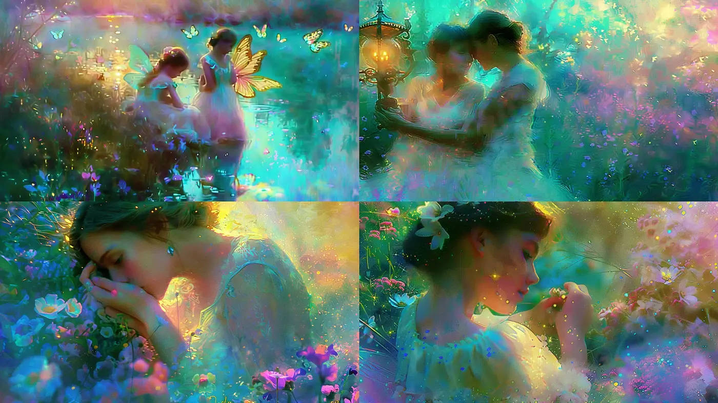 Etherial Brushstrokes and Luminous Dreamscapes - Midjourney sref style