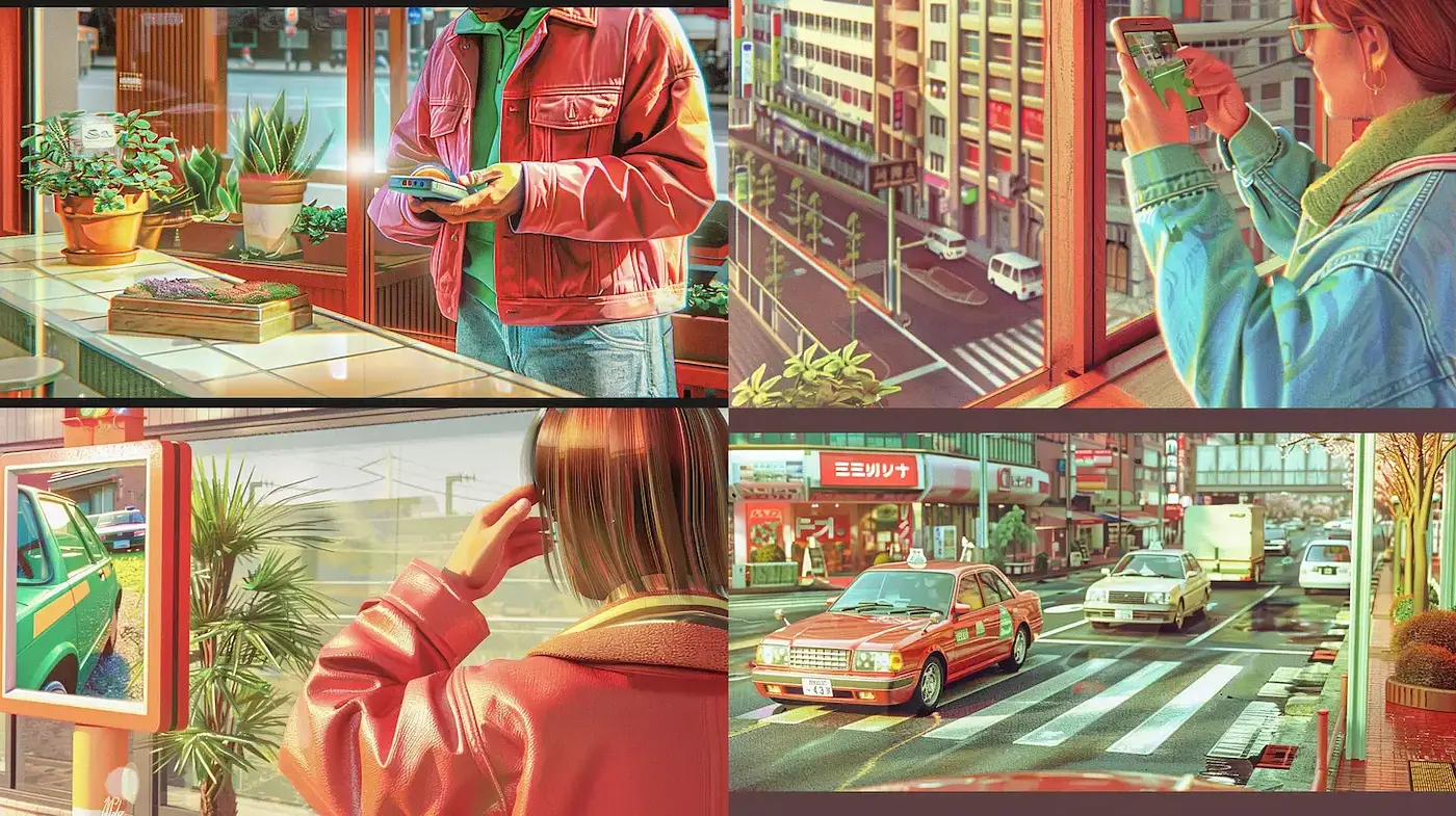 Warm Hues of Digital Sunset: A Homage to Retrofuturism and Pop Culture - Midjourney sref style
