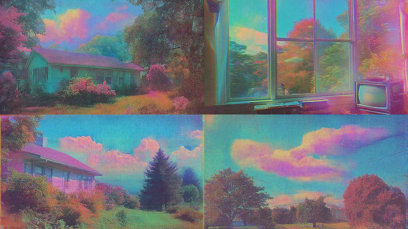 Dreamlike Pastoral Scenes with Vibrant Hues and Soft Textures - Midjourney sref style