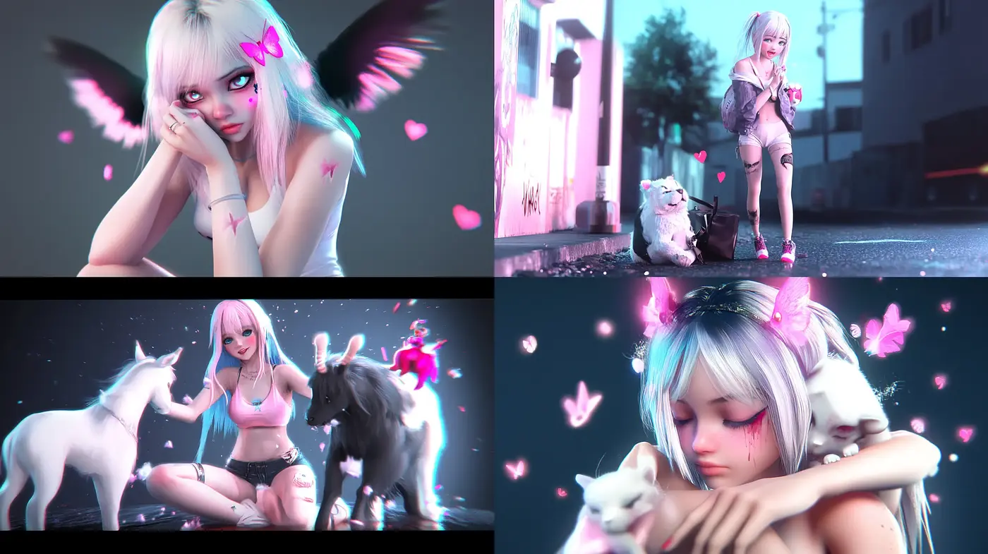 Ethereal Luminescence in Dreamy Neon Fantasy - Midjourney sref style