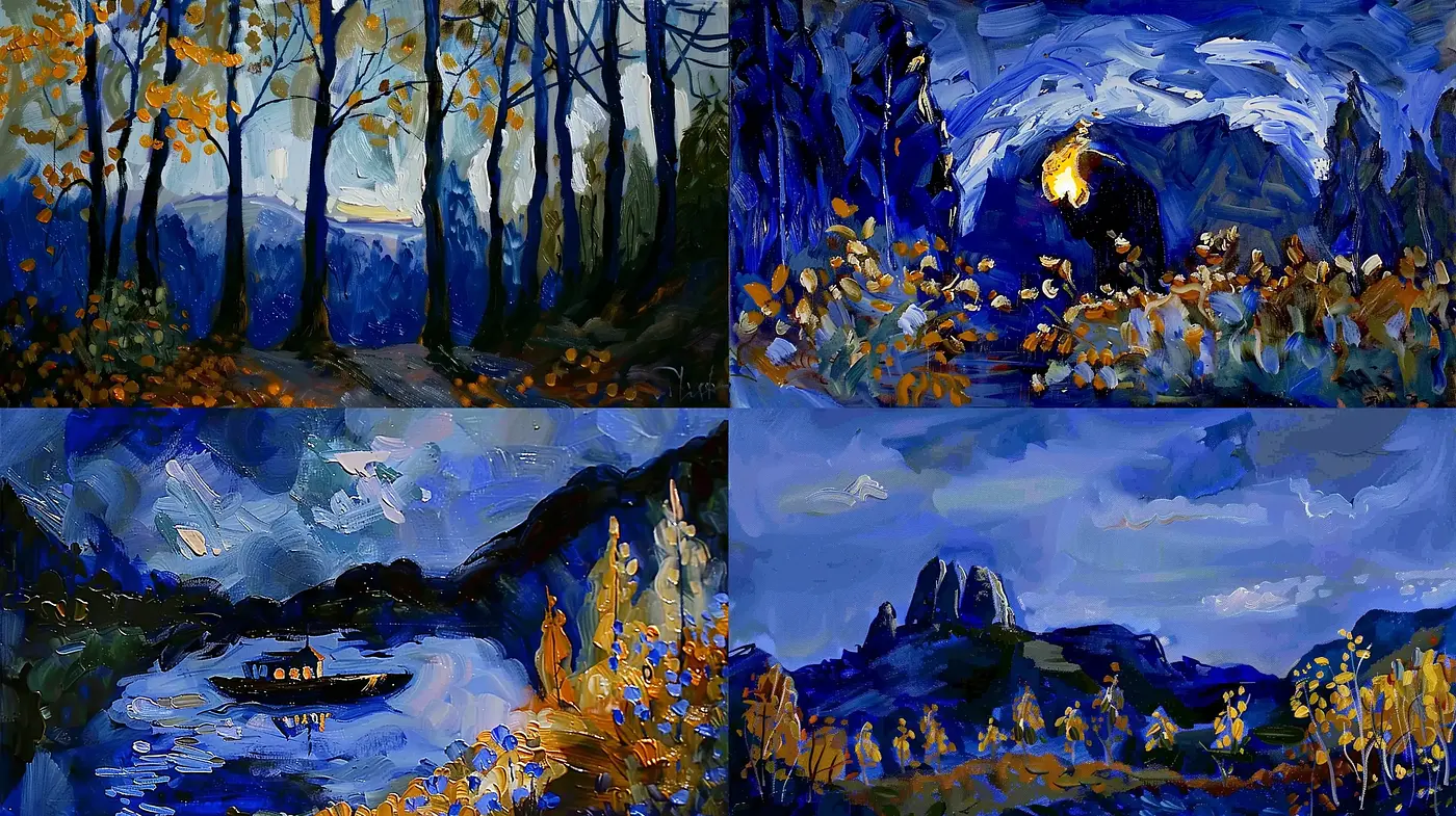 Dynamic Expressionist Visions of Nature's Elegance - Midjourney sref style