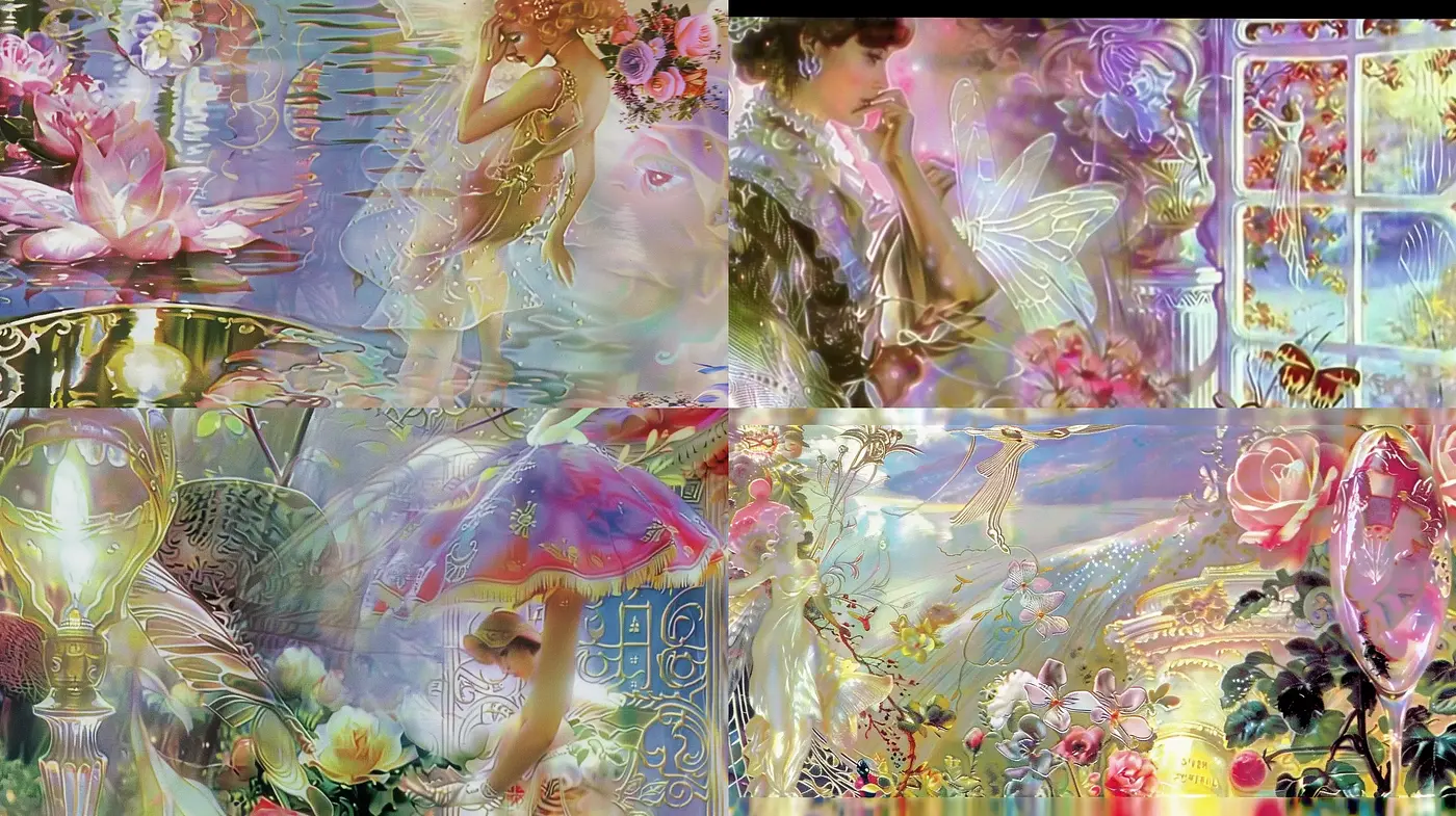 Ethereal Dreamscape Fusion with Impressionistic Overtones - Midjourney sref style
