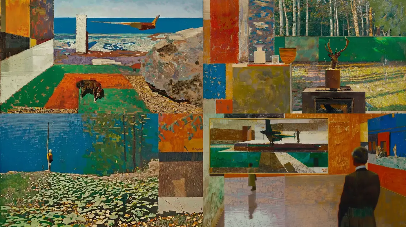 Vividly Textured Urban Landscapes with a Surreal Touch - Midjourney sref style