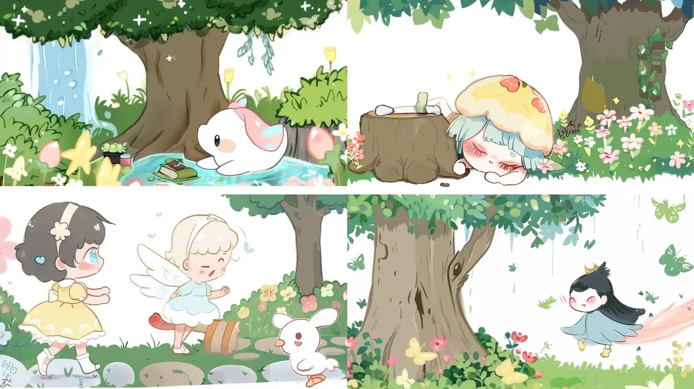 Enchanted Whimsy: A Pastel Journey into Serene Fairy-tale Vistas - Midjourney sref style