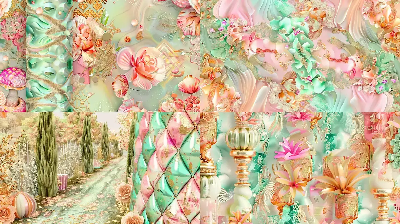 Lush and Ethereal Expression of Fluidity and Elegance - Midjourney sref style
