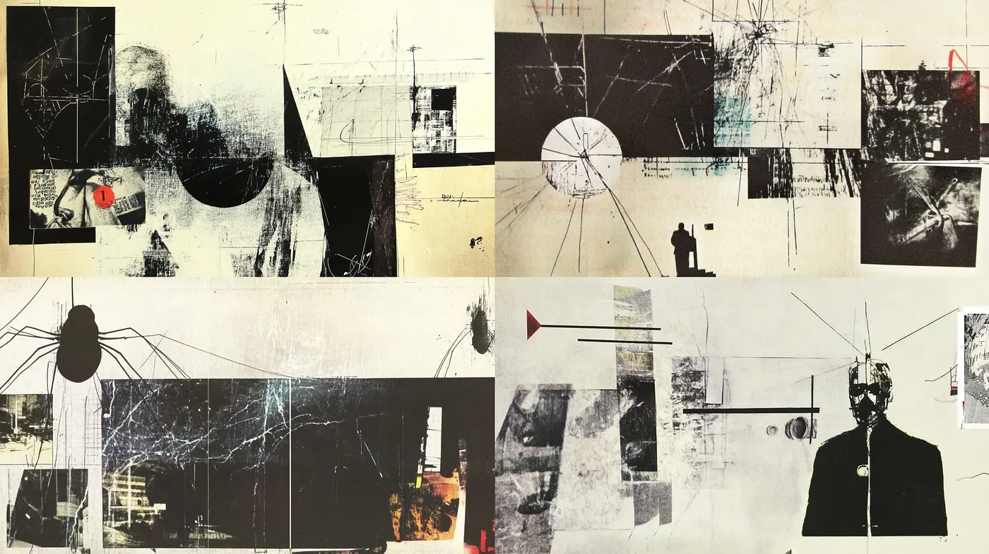 Abstract Expressionist Blends with Contemporary Photomontage - Midjourney sref style