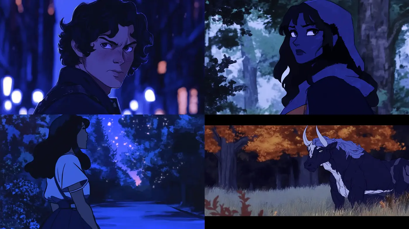 Ethereal Nightscapes and Vivid Dreamscapes in an Animated Style - Midjourney sref style