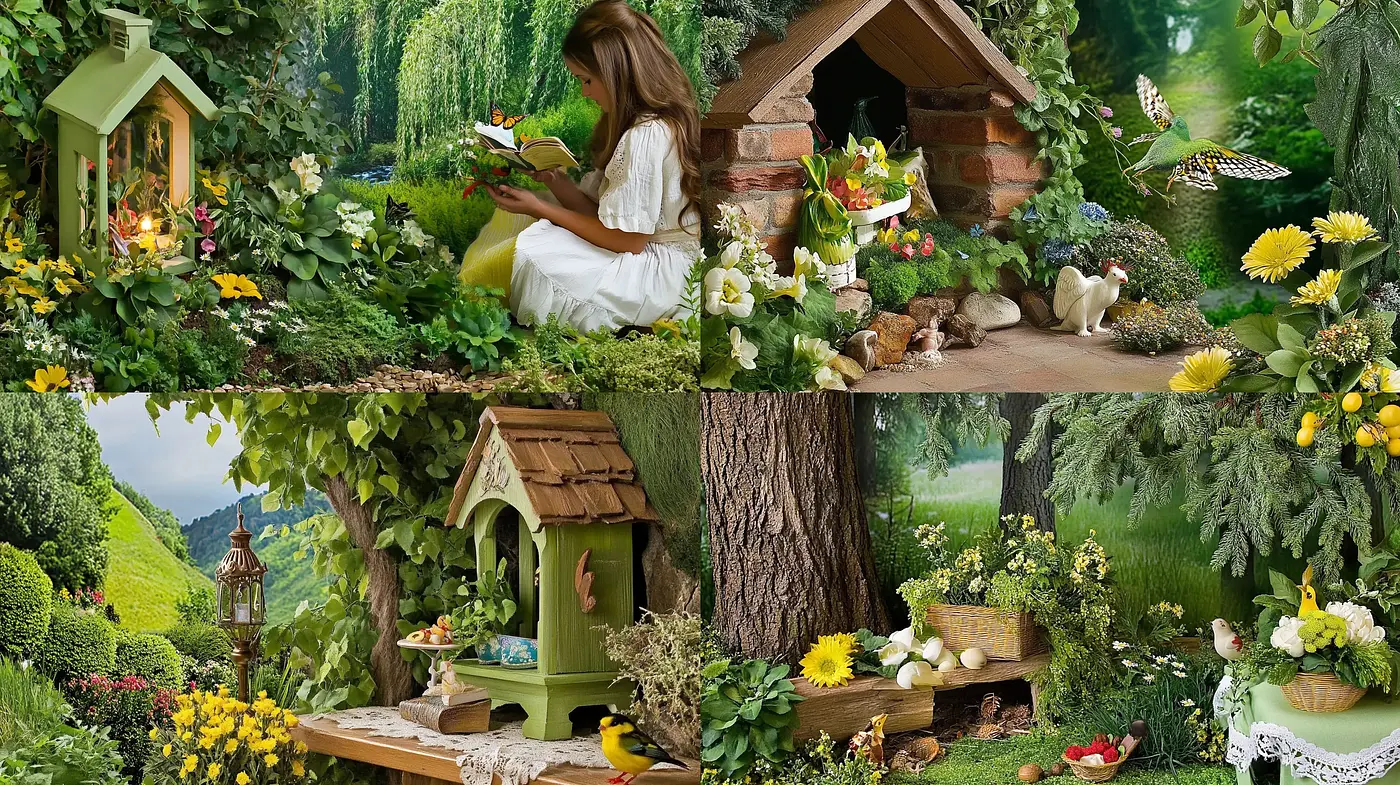 Enchanted Forest Daydream: A Whimsical Fusion of Nature and Fantasy - Midjourney sref style