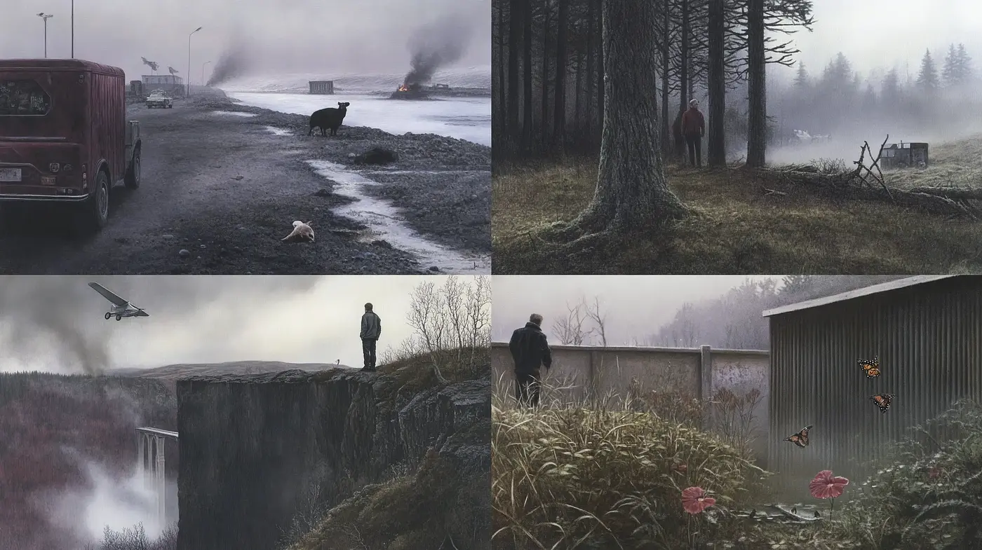 Misty Hues of Solitude: A Consistent Atmospheric Render - Midjourney sref style