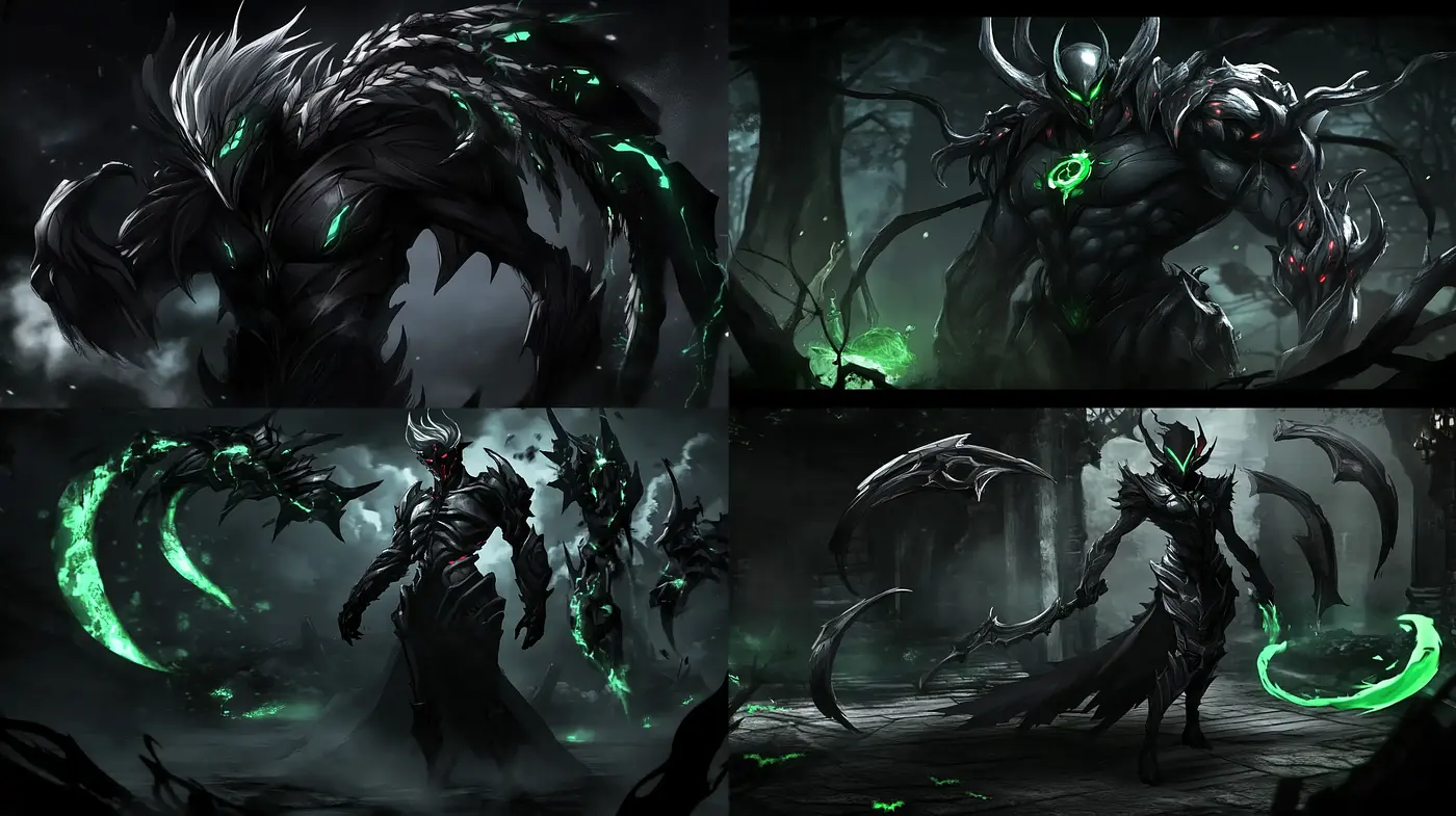 Ethereal Nocturne: Dark Fantasy with Luminescent Accents - Midjourney sref style