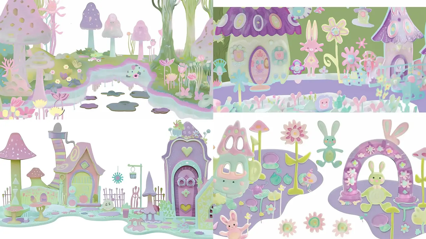 Enchanted Pastel Dreamscapes with a Whimsical Artistic Touch - Midjourney sref style