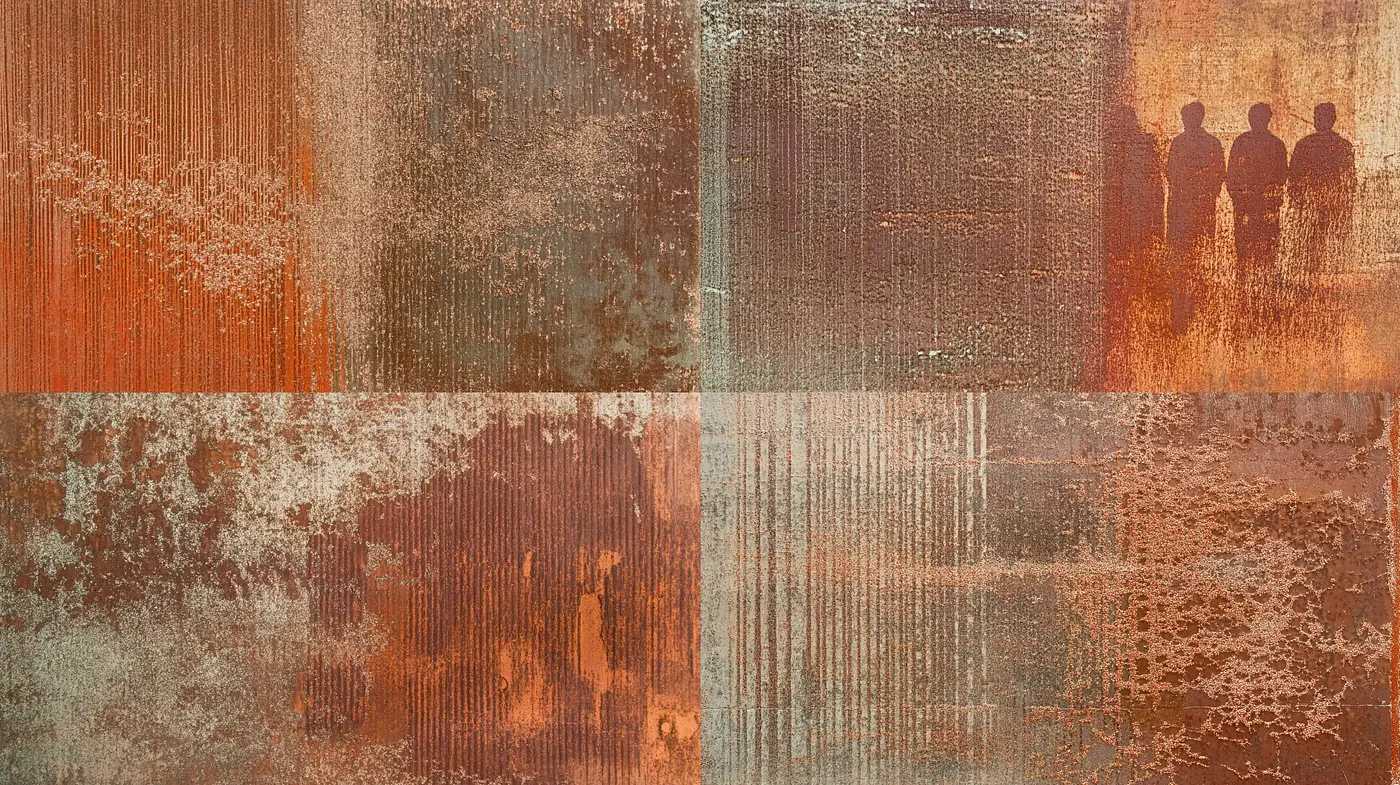 Rustic Decay and Textured Patina - Midjourney sref style