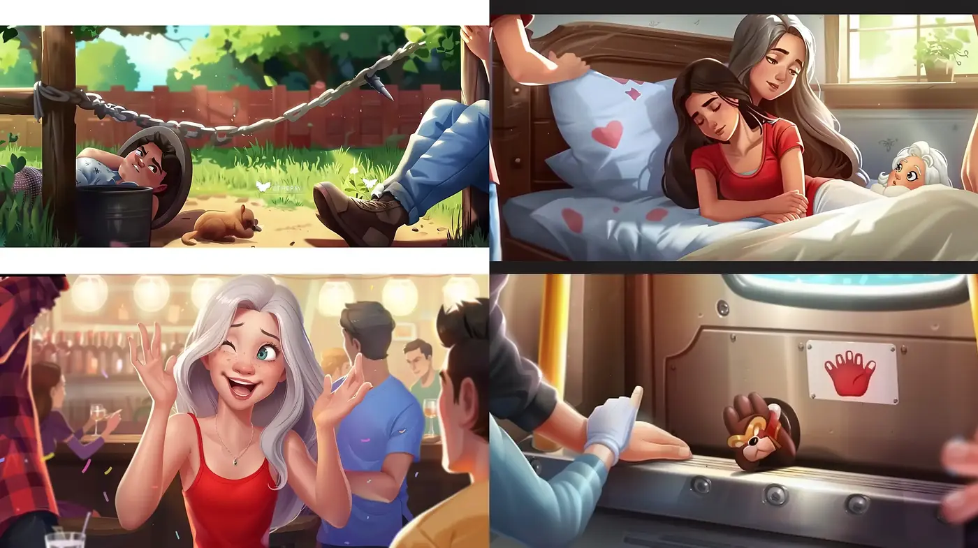 Warm Embrace of Vivid Storybook Illustrations - Midjourney sref style