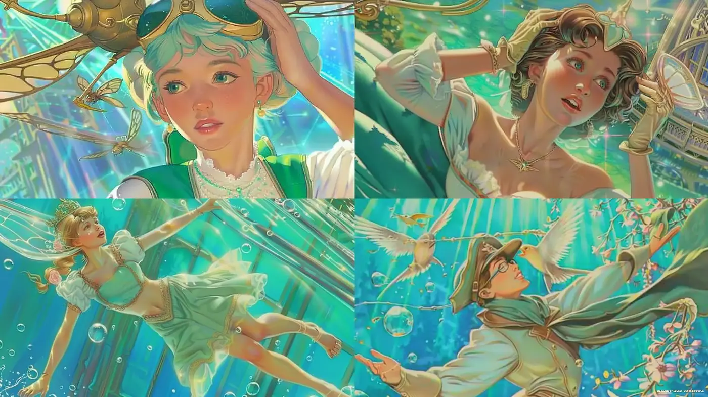 Ethereal Aquatic Luminescence: A Homage to Sunlit Underwater Dreamscapes - Midjourney sref style