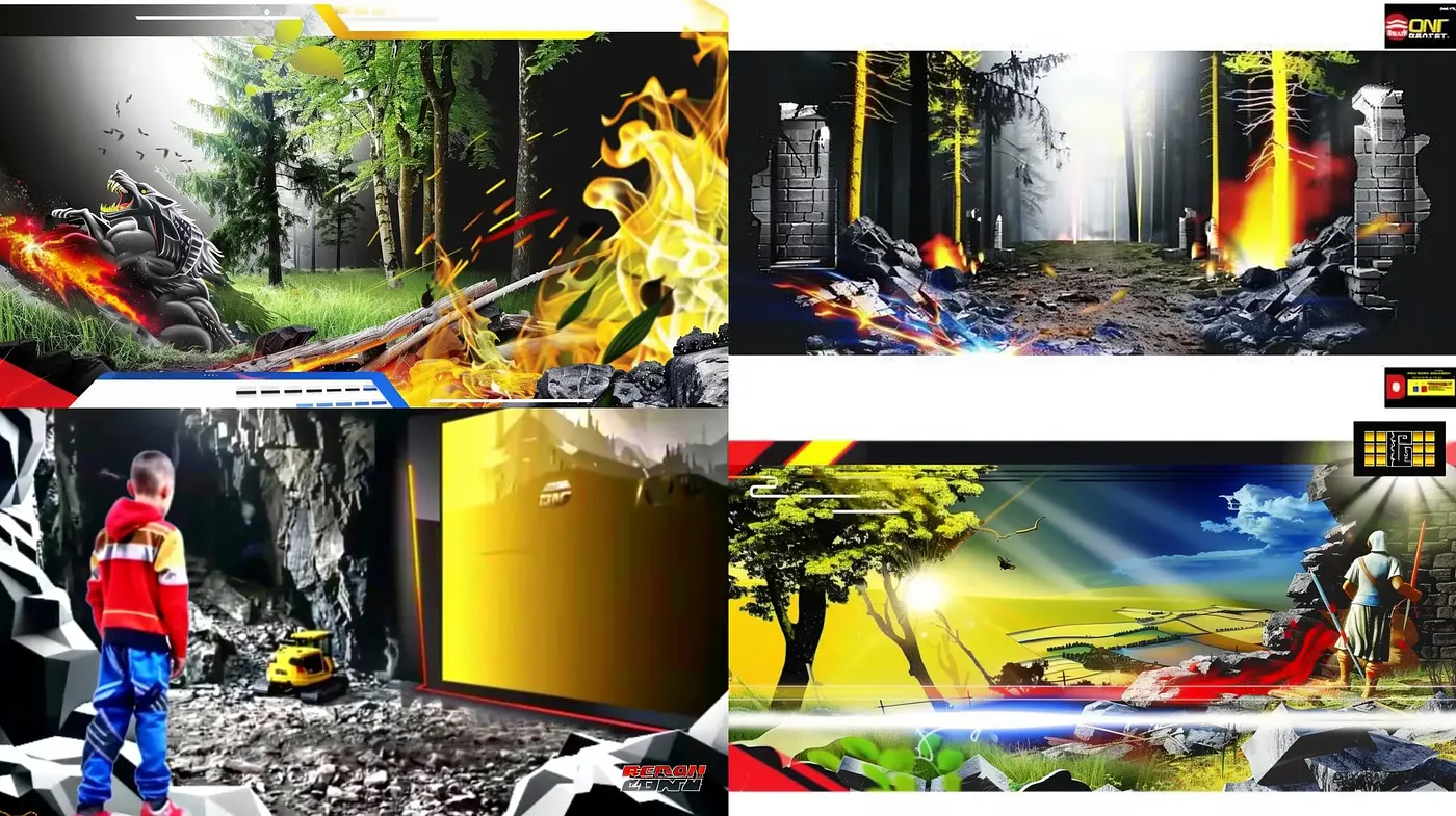 Dynamic Contrast and Luminosity in Modern Digital Expressionism - Midjourney sref style