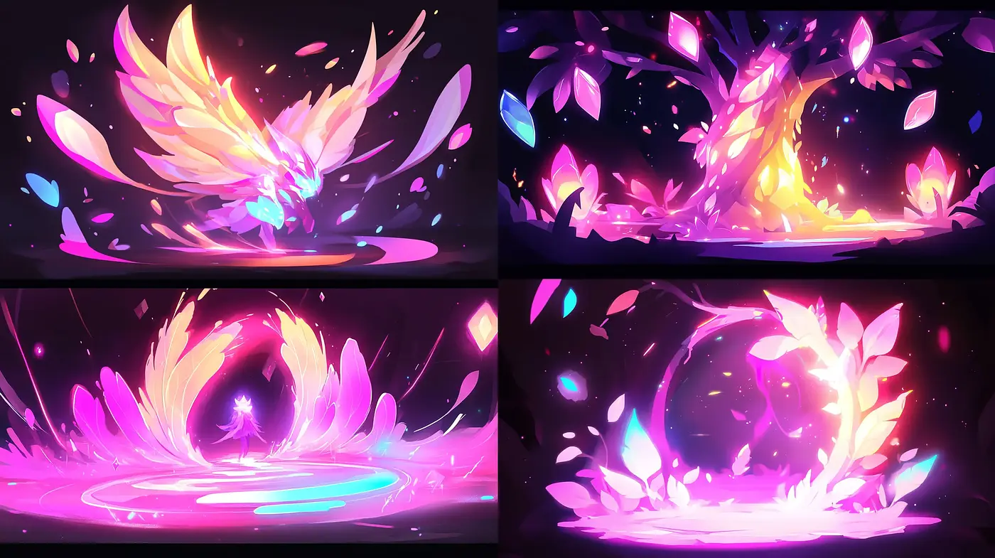 Luminous Ethereal Fantasy in Hues of Midnight - Midjourney sref style
