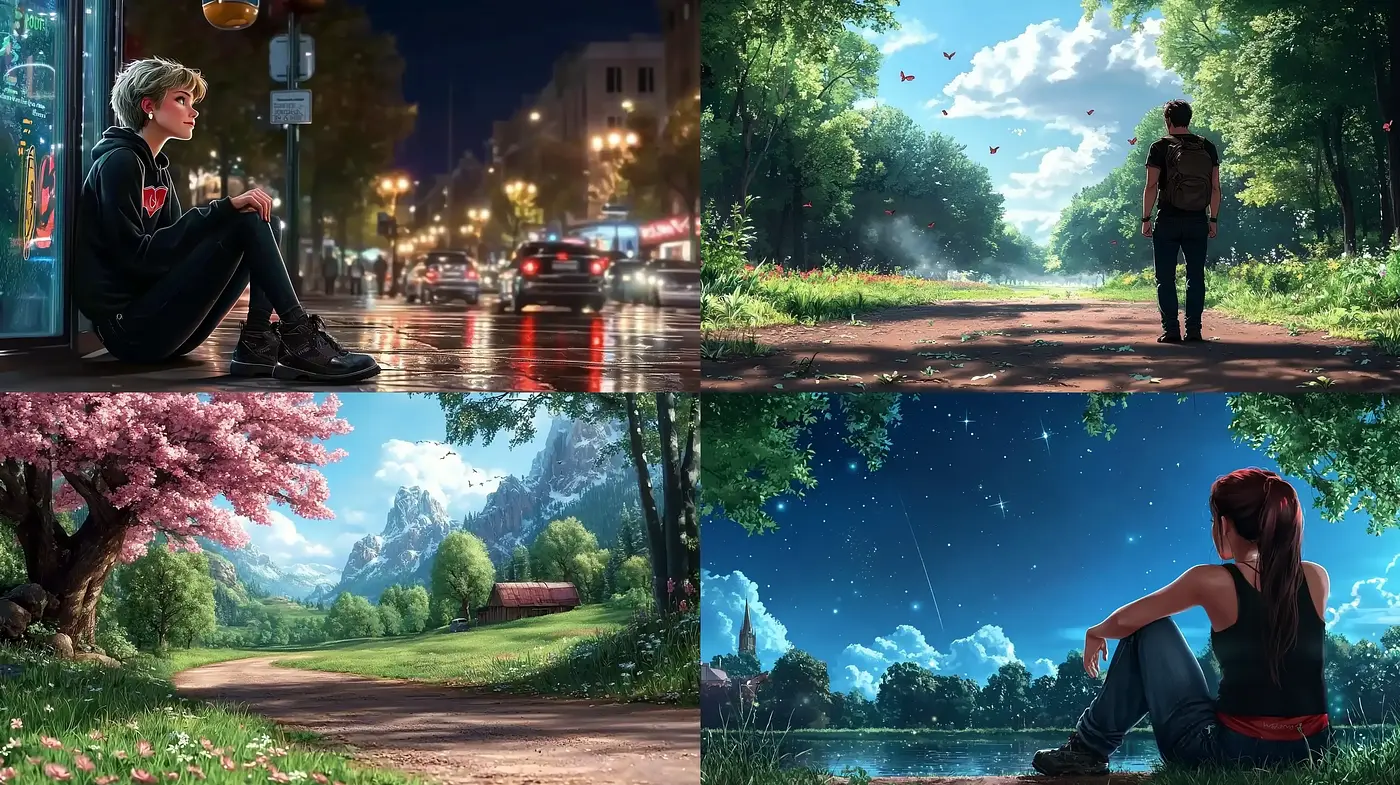 Luminous Dreamscapes with a Cinematic Touch - Midjourney sref style