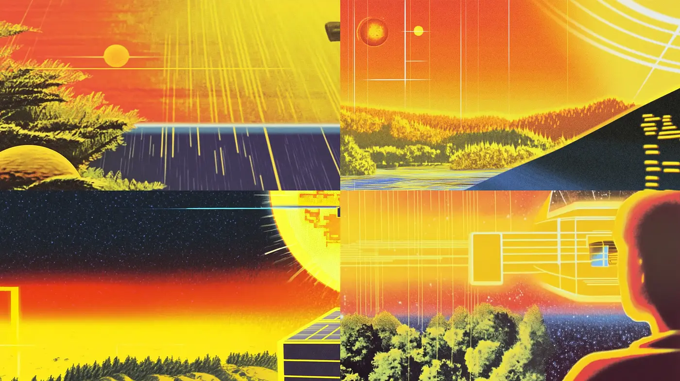 Futuristic Retro Synthwave Dreamscape - Midjourney sref style