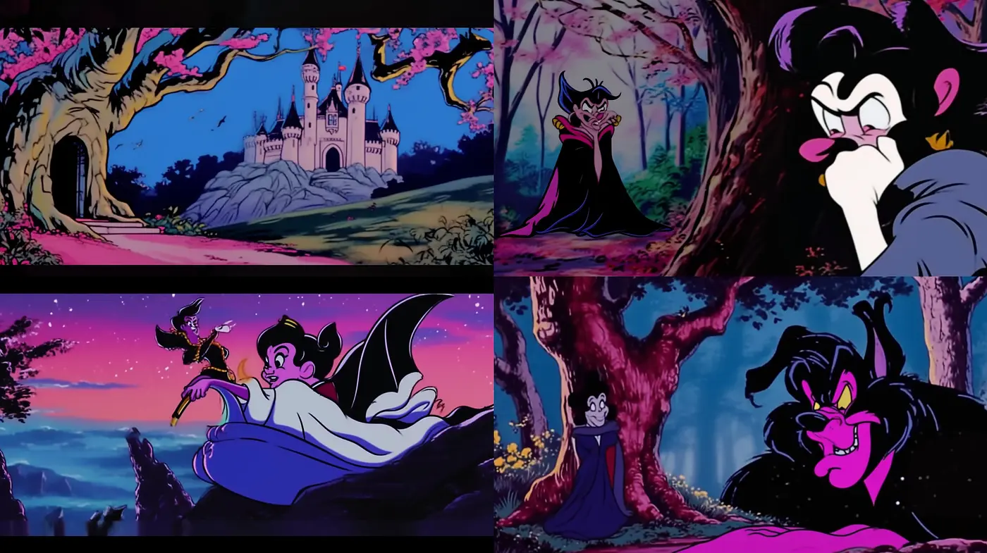 Ethereal Twilight: A Homage to Vintage Animated Fantasy - Midjourney sref style