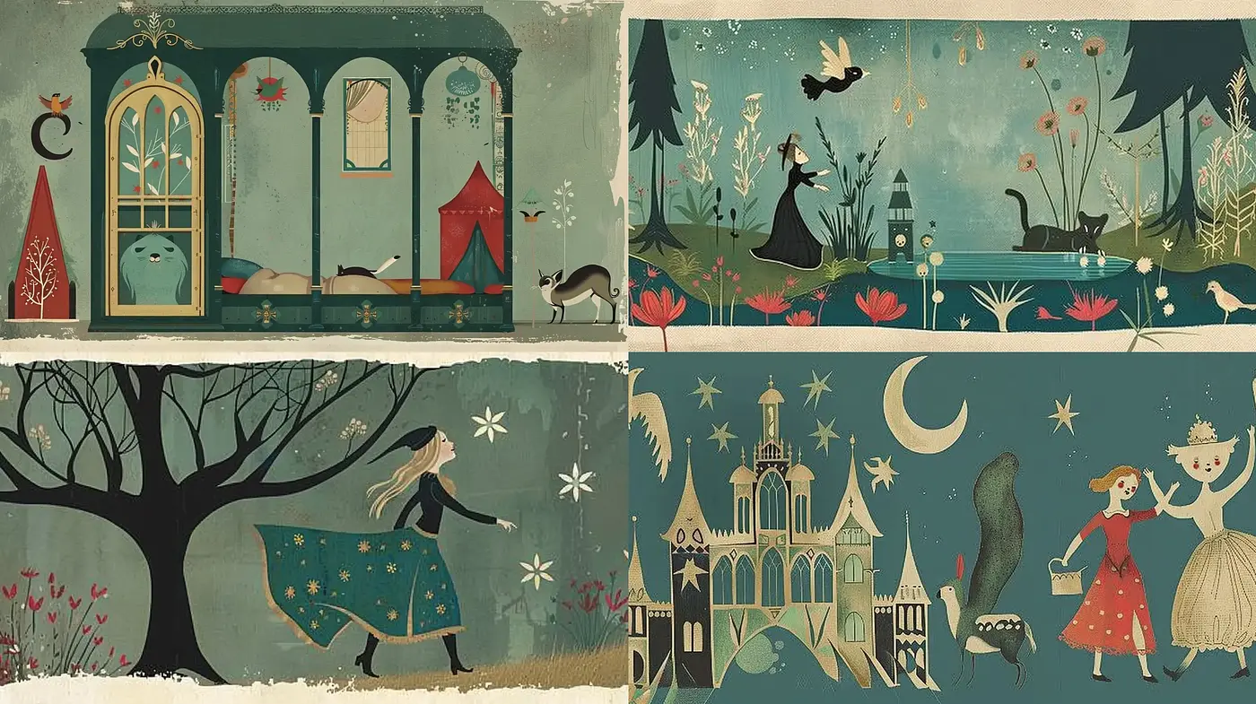 Enchanting Storybook Illustrative Style - Midjourney sref style