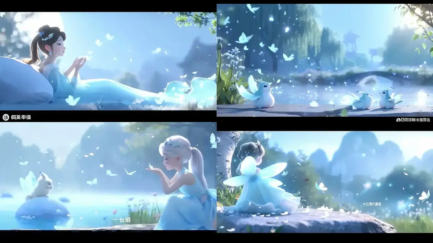 Enchanted Ethereal Light: Dreamy Nature with Fantasy Characters - Midjourney sref style