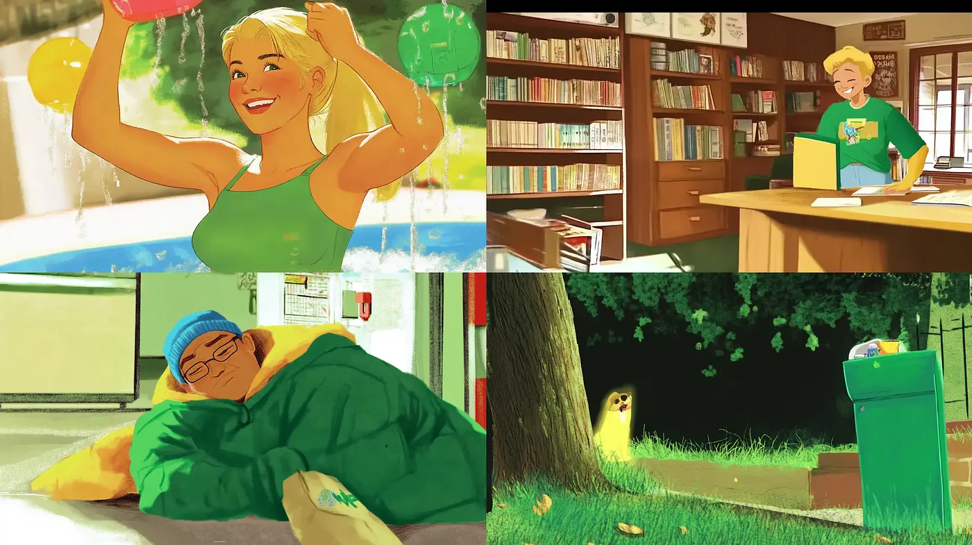 Warm Luminous Storybook Illustration - Midjourney sref style