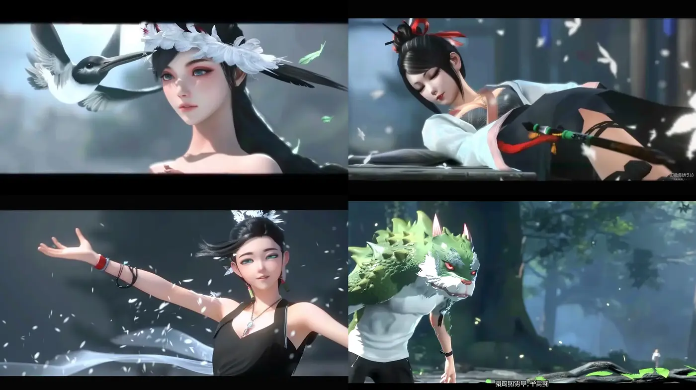 Ethereal Anime Dreamscapes with Lush Environments and Serene Characters - Midjourney sref style